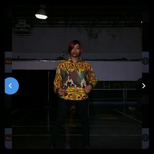 African print hoodie